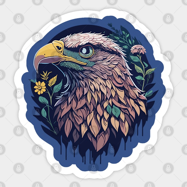 Eagle Soaring Horizons Sticker by ArtisanEcho